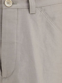 Brunello Cucinelli Men's Cotton and Linen Trousers Brown