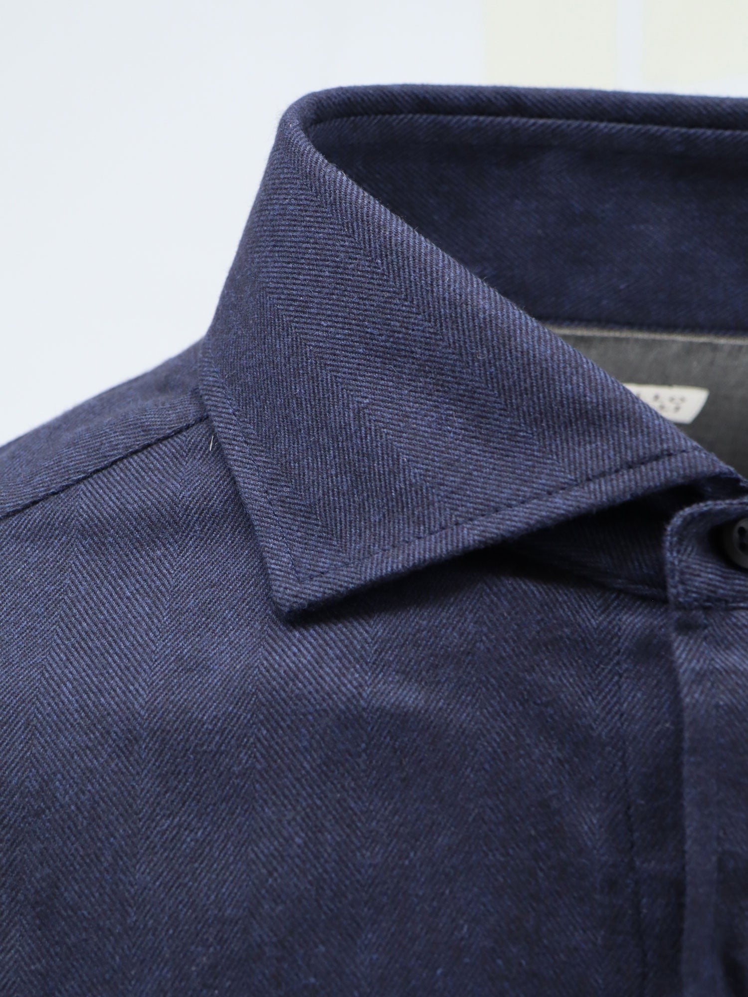 Brunello Cucinelli Men's Cotton and Lyocell Shirt Blue