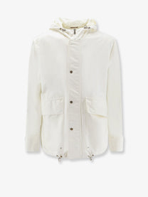 Brunello Cucinelli Men's Cotton and Nylon Blend Jacket White