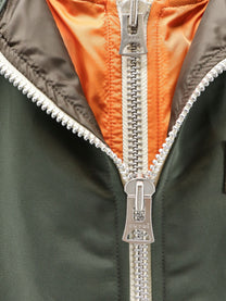 Sacai Men's Cotton and Nylon Jacket Green, view 3