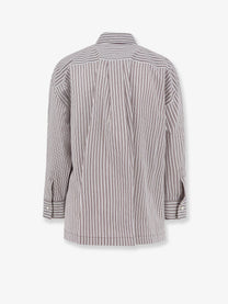 Brunello Cucinelli Women's Cotton and Silk Blend Shirt White