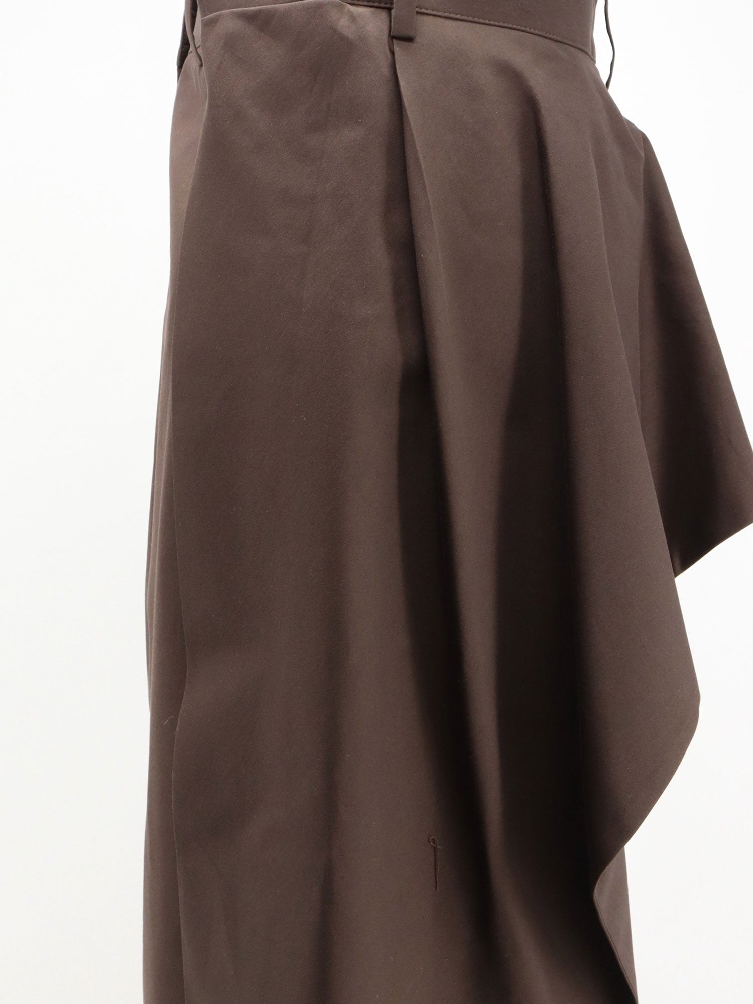 Loewe Women's Cotton and Silk Blend Trousers Brown