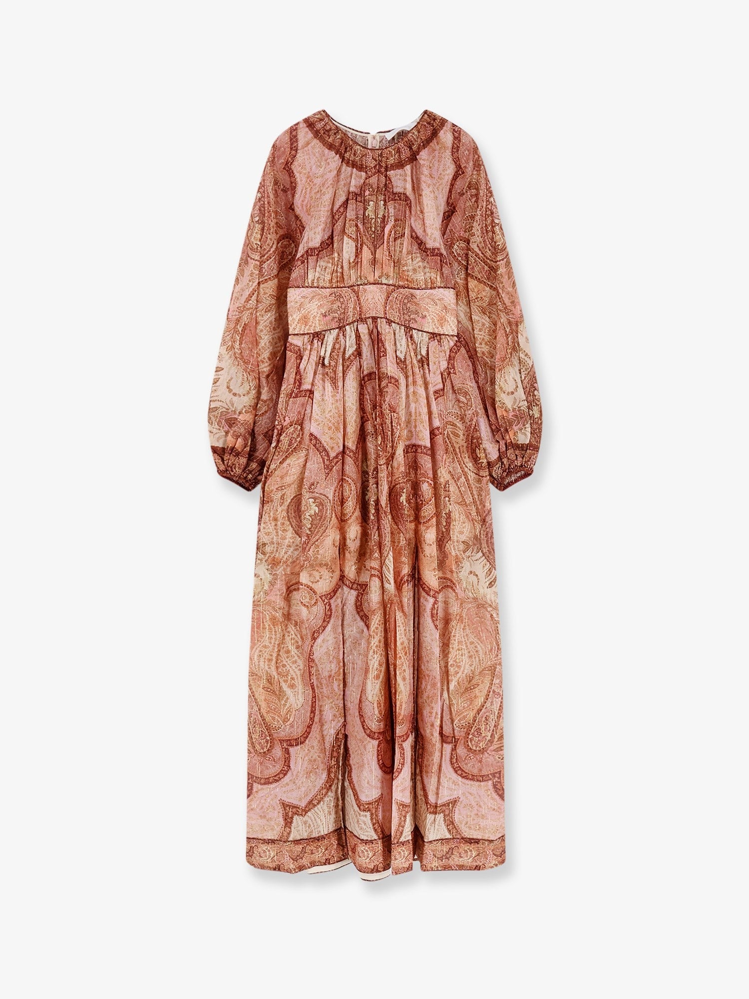 Zimmermann Women's Cotton and Silk Blend Wanderlust Long Dress Red