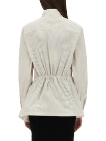 Fendi Women's Cotton and Silk Blouson Beige, view 3