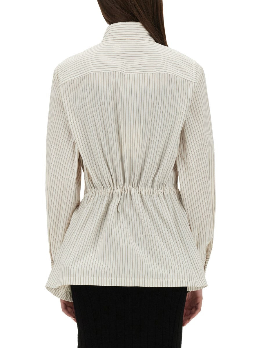 Fendi Women's Cotton and Silk Blouson Beige, view 3