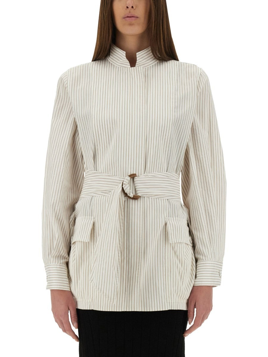 Fendi Women's Cotton and Silk Blouson Beige