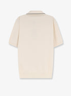 Fendi Men's Cotton and Silk Polo Shirt White, view 2