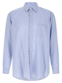 Ssstein Cotton and Silk Shirt Blue
