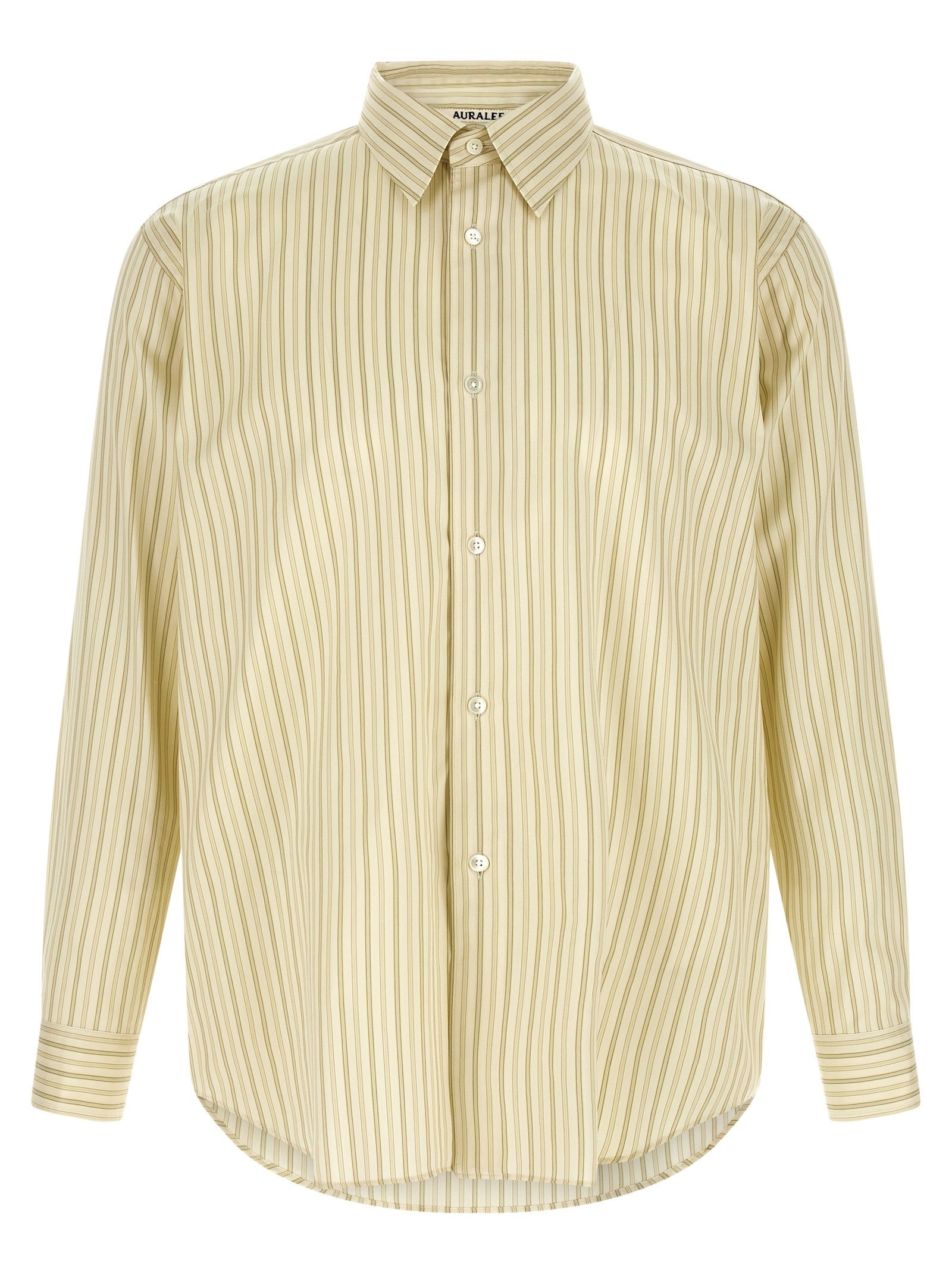 AURALEE Cotton and Silk Shirt Yellow