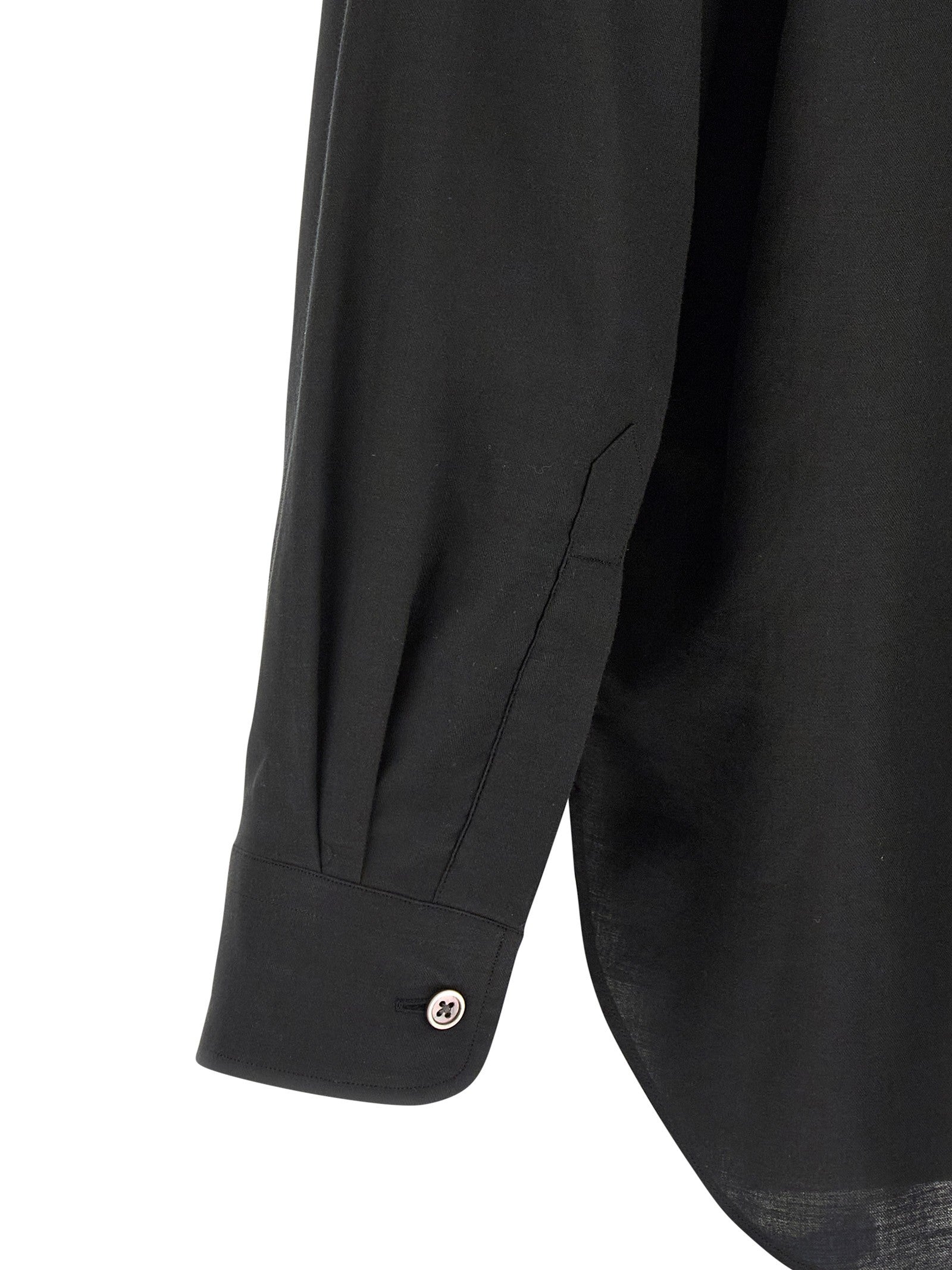 Ssstein Cotton and Silk Shirt Black