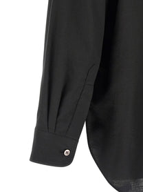 Ssstein Cotton and Silk Shirt Black