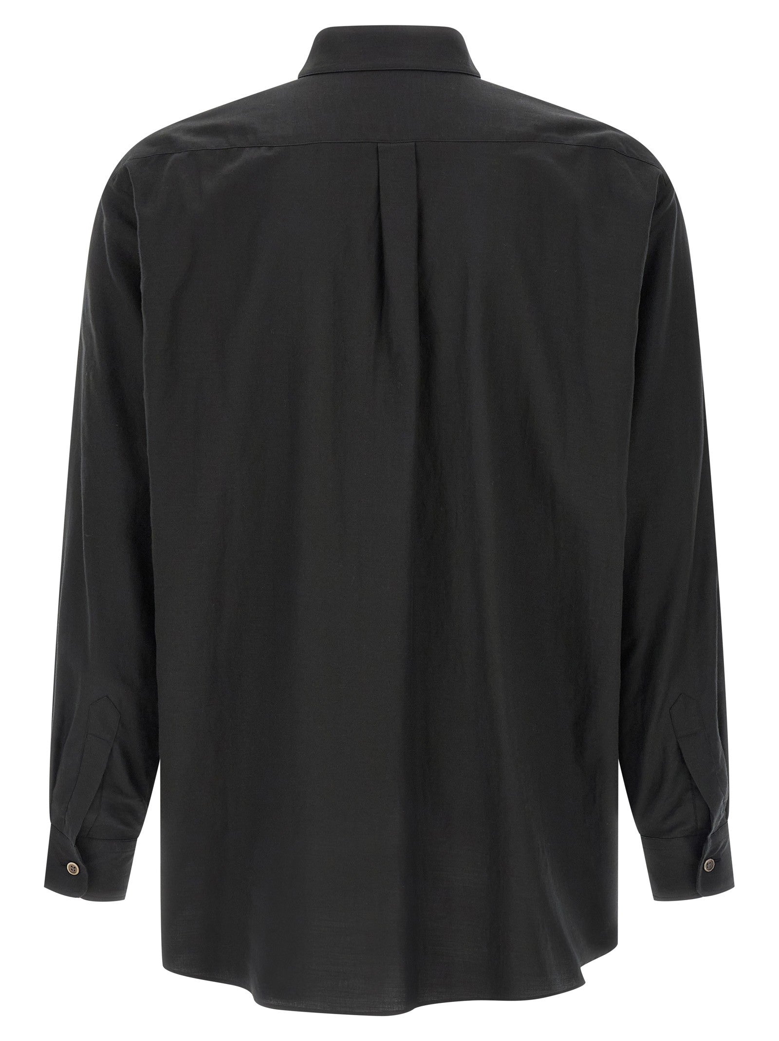 Ssstein Cotton and Silk Shirt Black