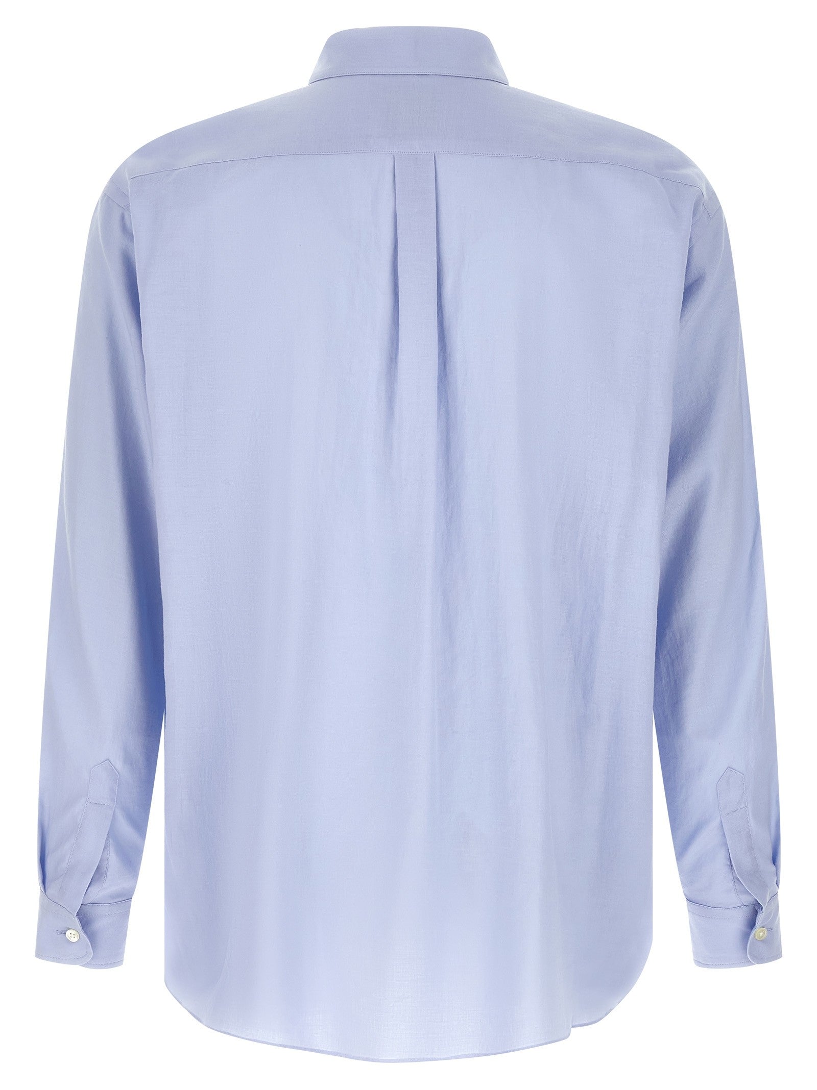 Ssstein Cotton and Silk Shirt Blue