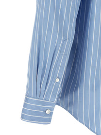 AURALEE Cotton and Silk Shirt Blue