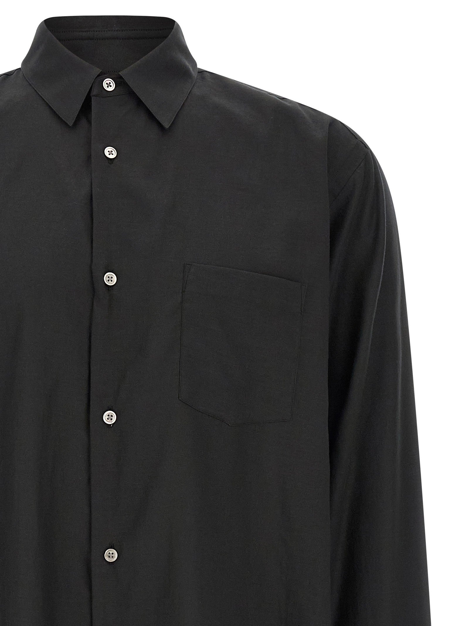 Ssstein Cotton and Silk Shirt Black