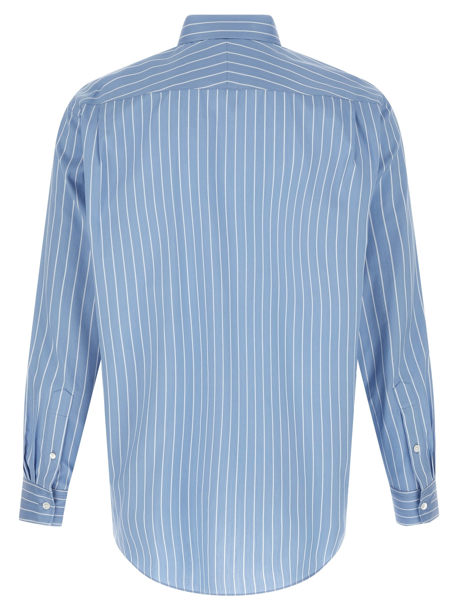 AURALEE Cotton and Silk Shirt Blue