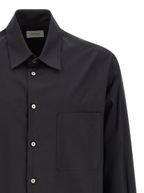 Lemaire Cotton and Silk Shirt Black