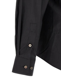 Lemaire Cotton and Silk Shirt Black