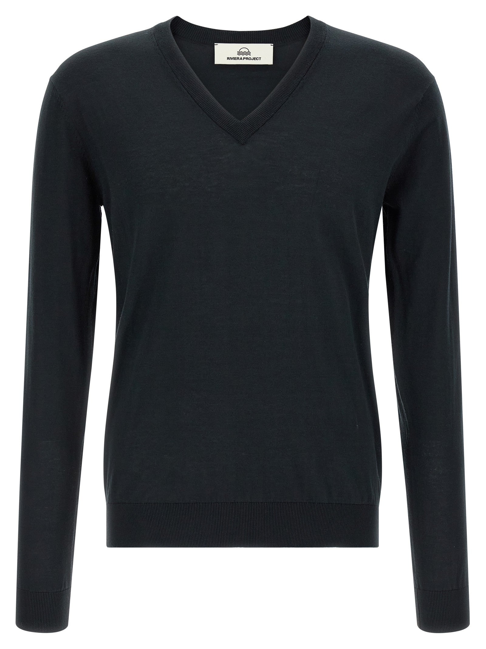 Riviera Project Cotton and Silk Sweater Blue