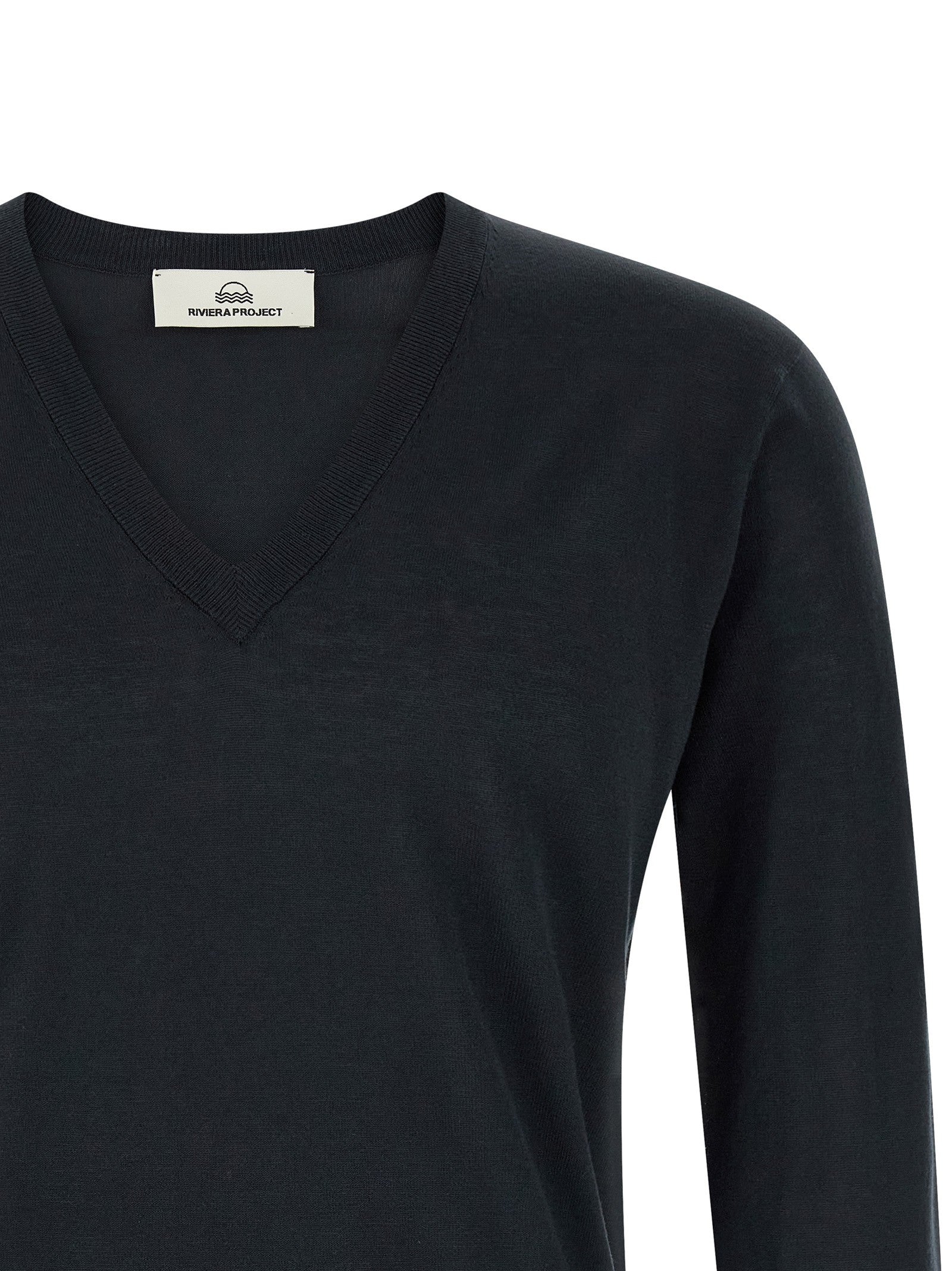 Riviera Project Cotton and Silk Sweater Blue