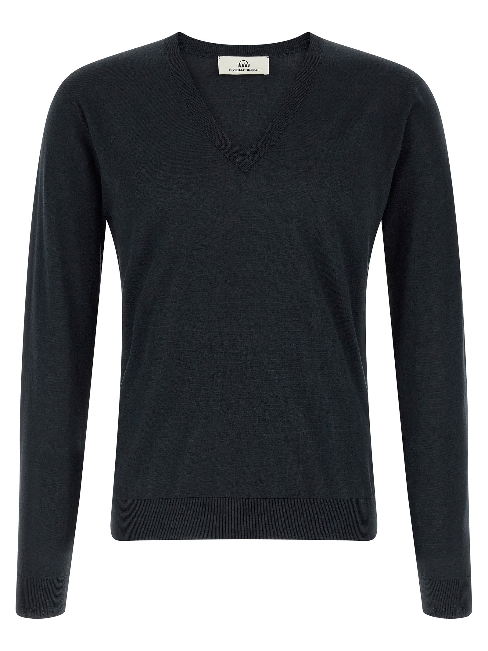 Riviera Project Cotton and Silk Sweater Blue