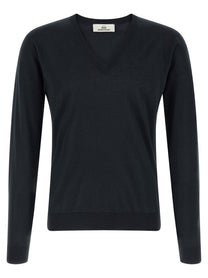 Riviera Project Cotton and Silk Sweater Blue