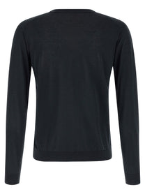 Riviera Project Cotton and Silk Sweater Blue