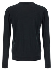 Riviera Project Cotton and Silk Sweater Blue