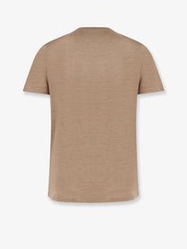 BOSS Men's Cotton and Silk Shirt Brown