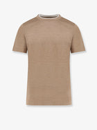 BOSS Men's Cotton and Silk Shirt Brown