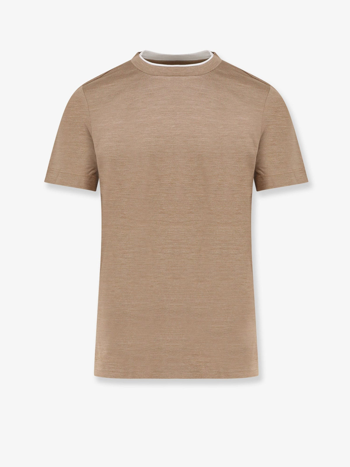 BOSS Men's Cotton and Silk Shirt Brown
