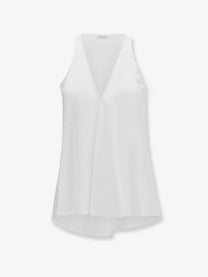 Brunello Cucinelli Women's Cotton and Silk Top White