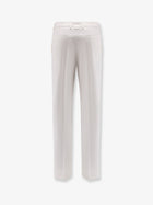 BOSS Men's Cotton and Silk Trousers White