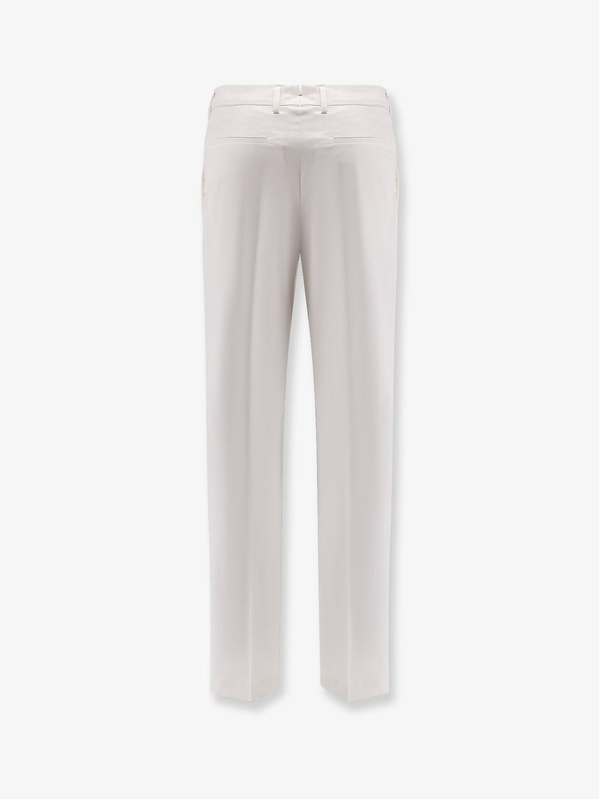 BOSS Men's Cotton and Silk Trousers White