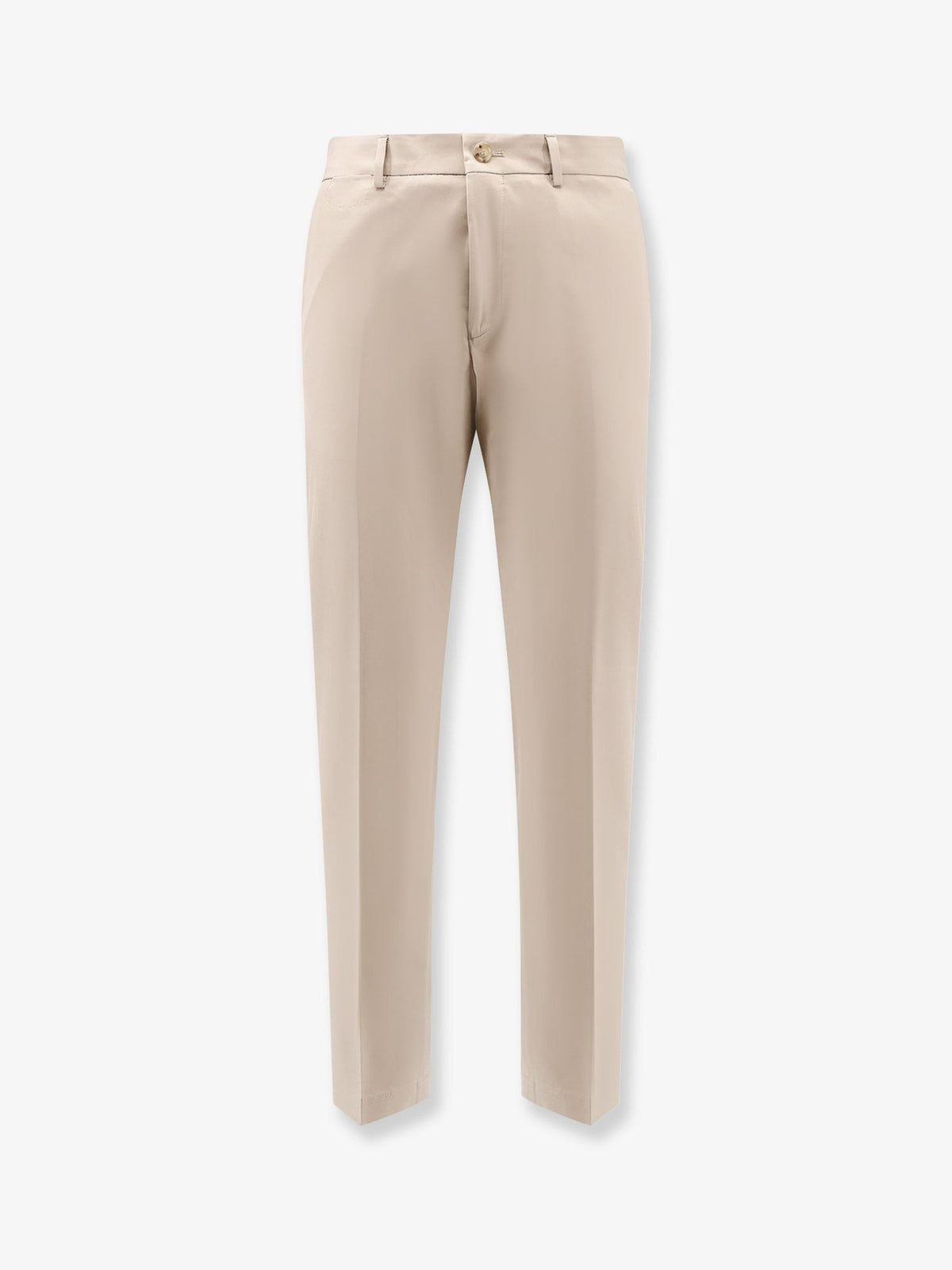 BOSS Men's Cotton and Silk Trousers Beige