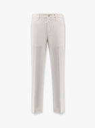 BOSS Men's Cotton and Silk Trousers White