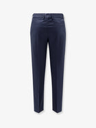 BOSS Men's Cotton and Silk Trousers Blue