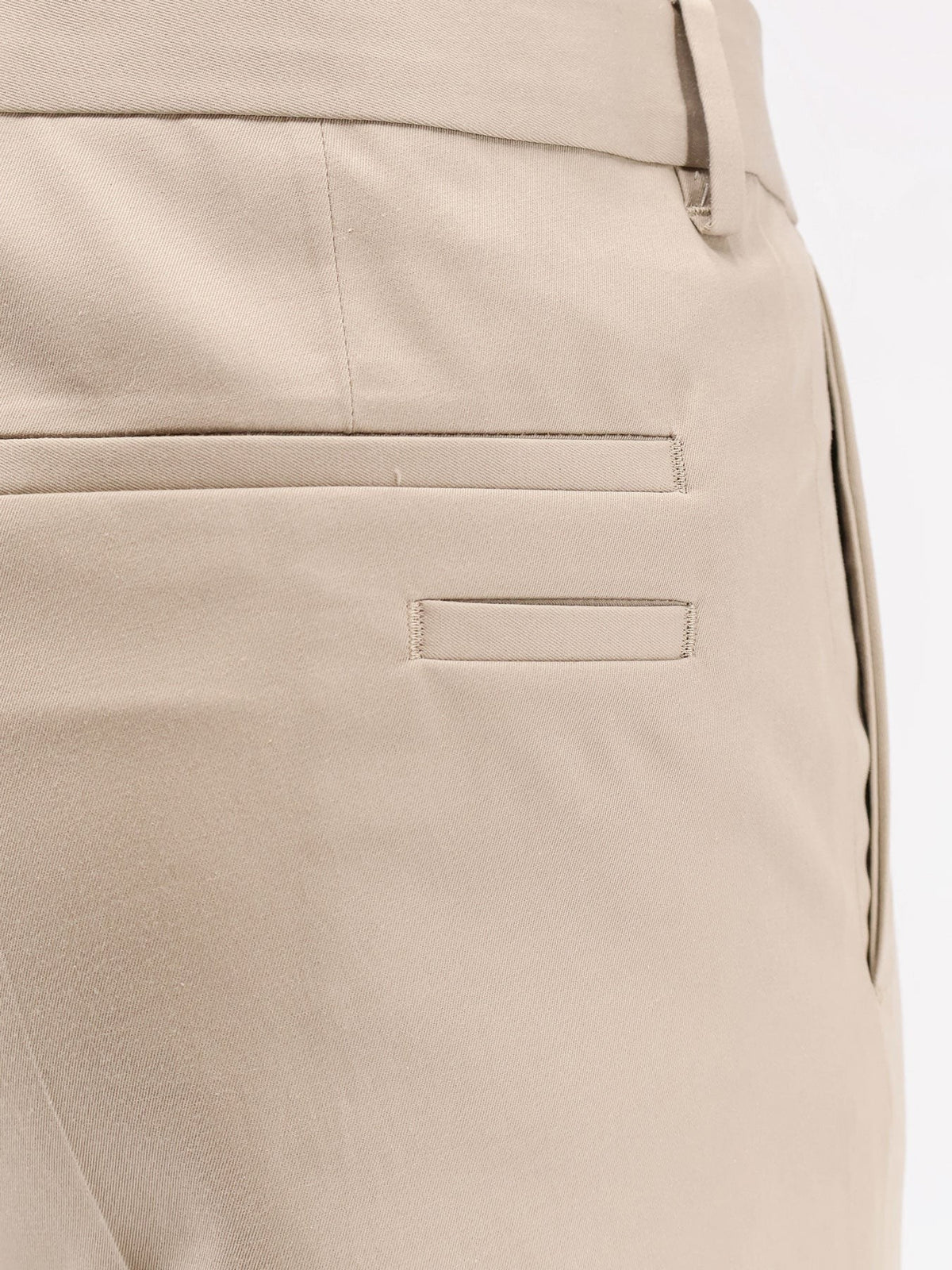 BOSS Men's Cotton and Silk Trousers Beige