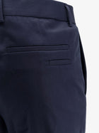BOSS Men's Cotton and Silk Trousers Blue