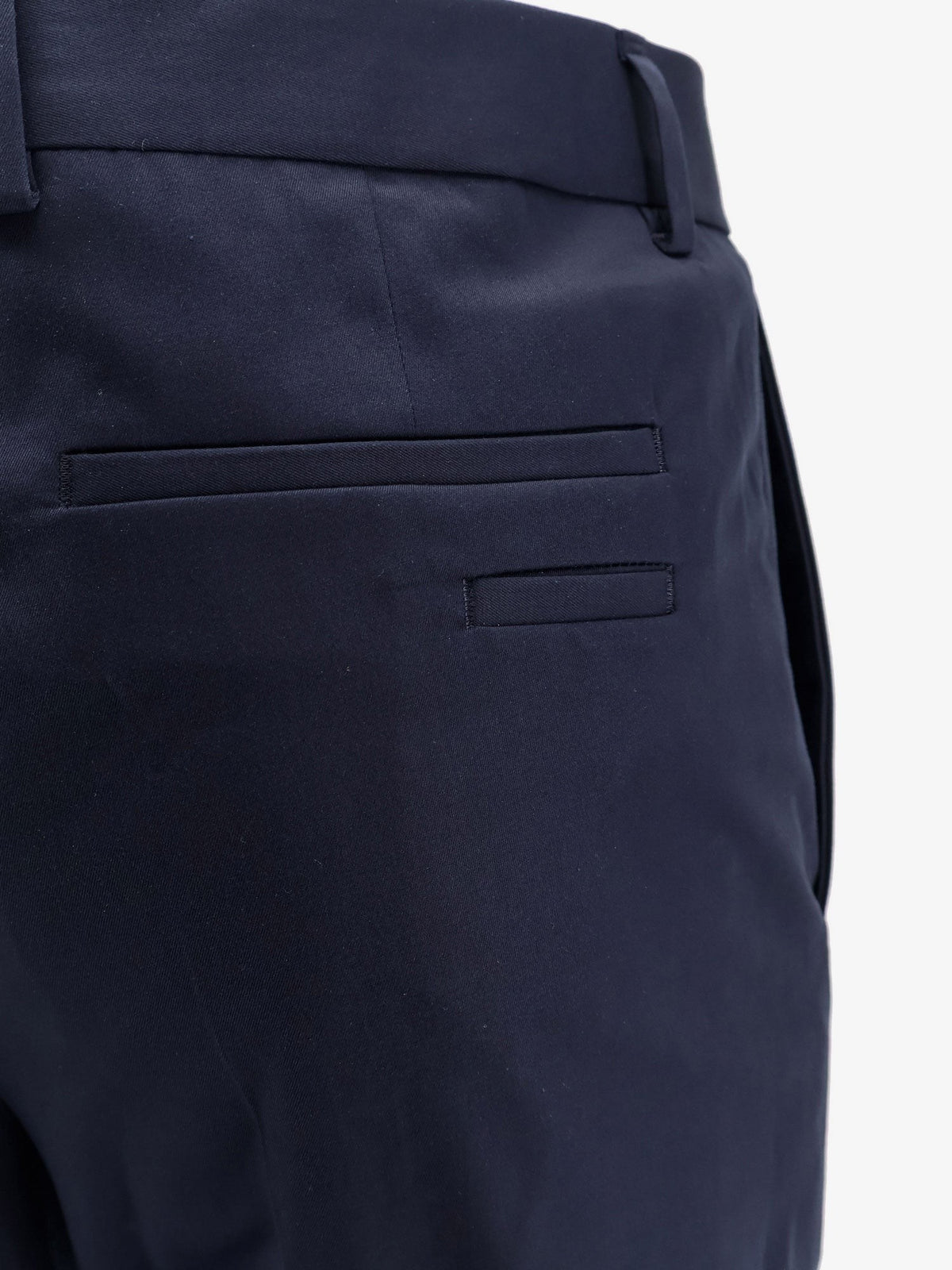 BOSS Men's Cotton and Silk Trousers Blue