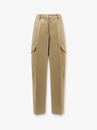 Givenchy Women's Cotton and Wool Cargo Trousers Beige