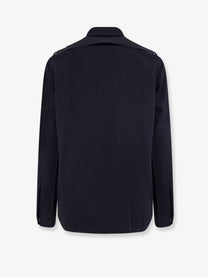 Rick Owens Men's Cotton and Wool Outershirt Black