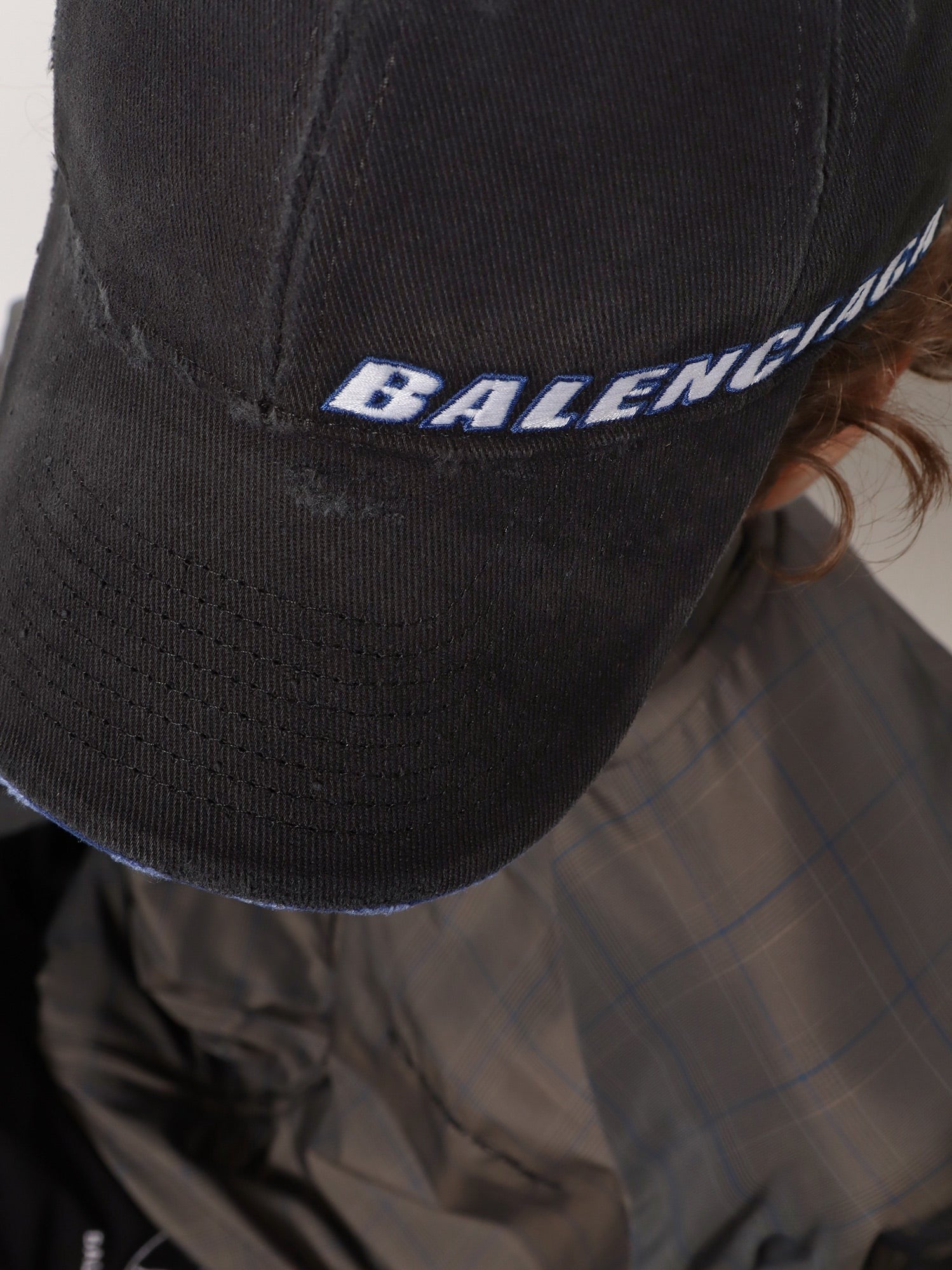 Balenciaga Men's Cotton Baseball Hat Black