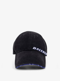 Balenciaga Men's Cotton Baseball Hat Black