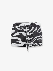 The Attico Women's Cotton Beach Shorts Black