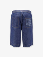 Loewe Men's Cotton Bermuda Shorts Blue, view 2