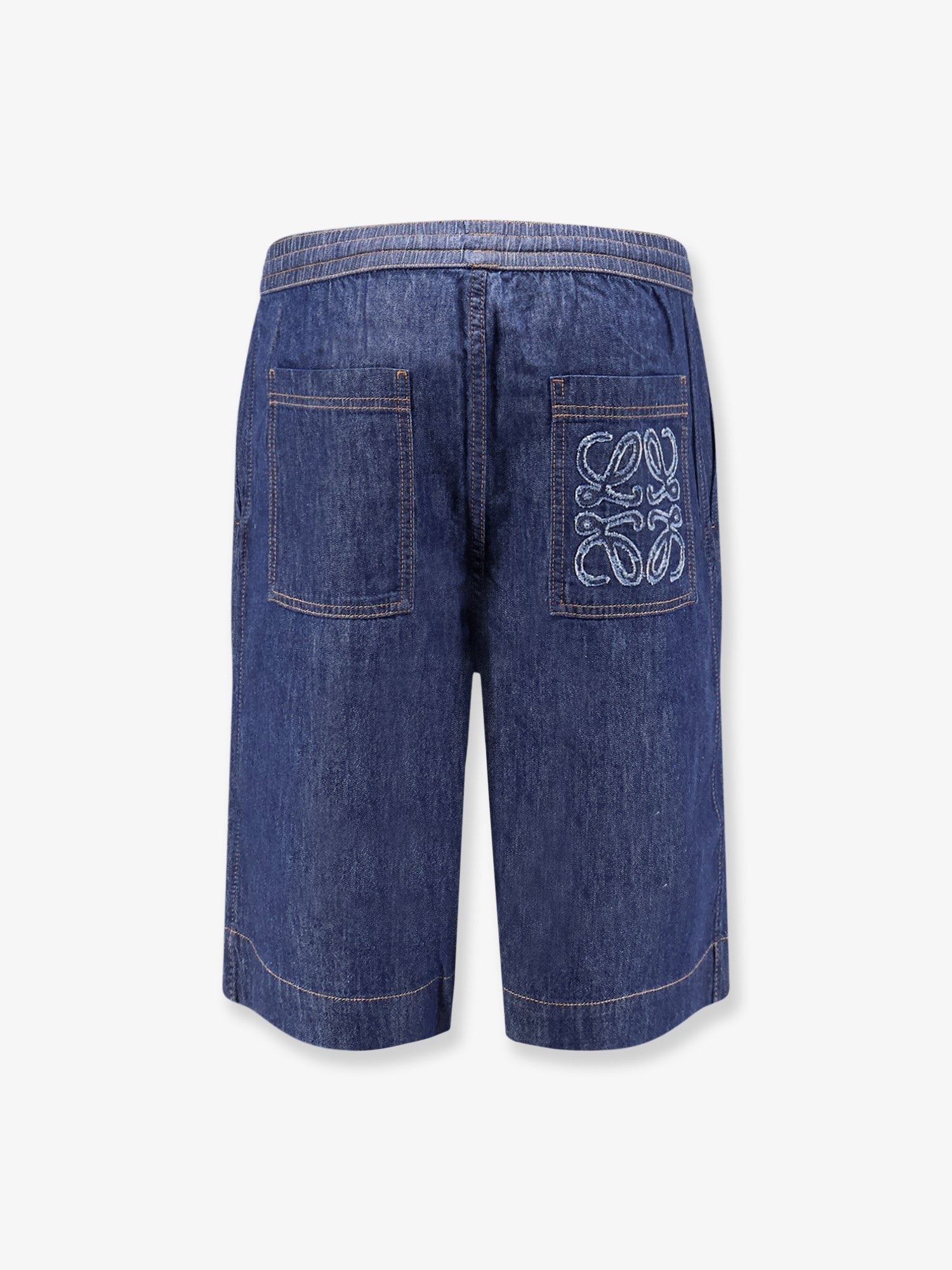 Loewe Men's Cotton Bermuda Shorts Blue