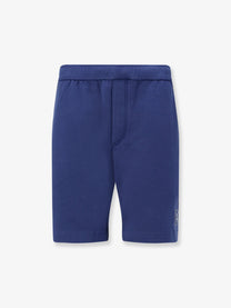 Brunello Cucinelli Men's Cotton Bermuda Shorts Blue
