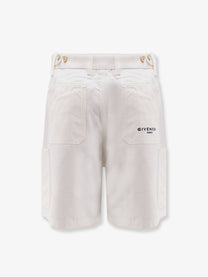 Givenchy Men's Cotton Bermuda Shorts White Givenchy
