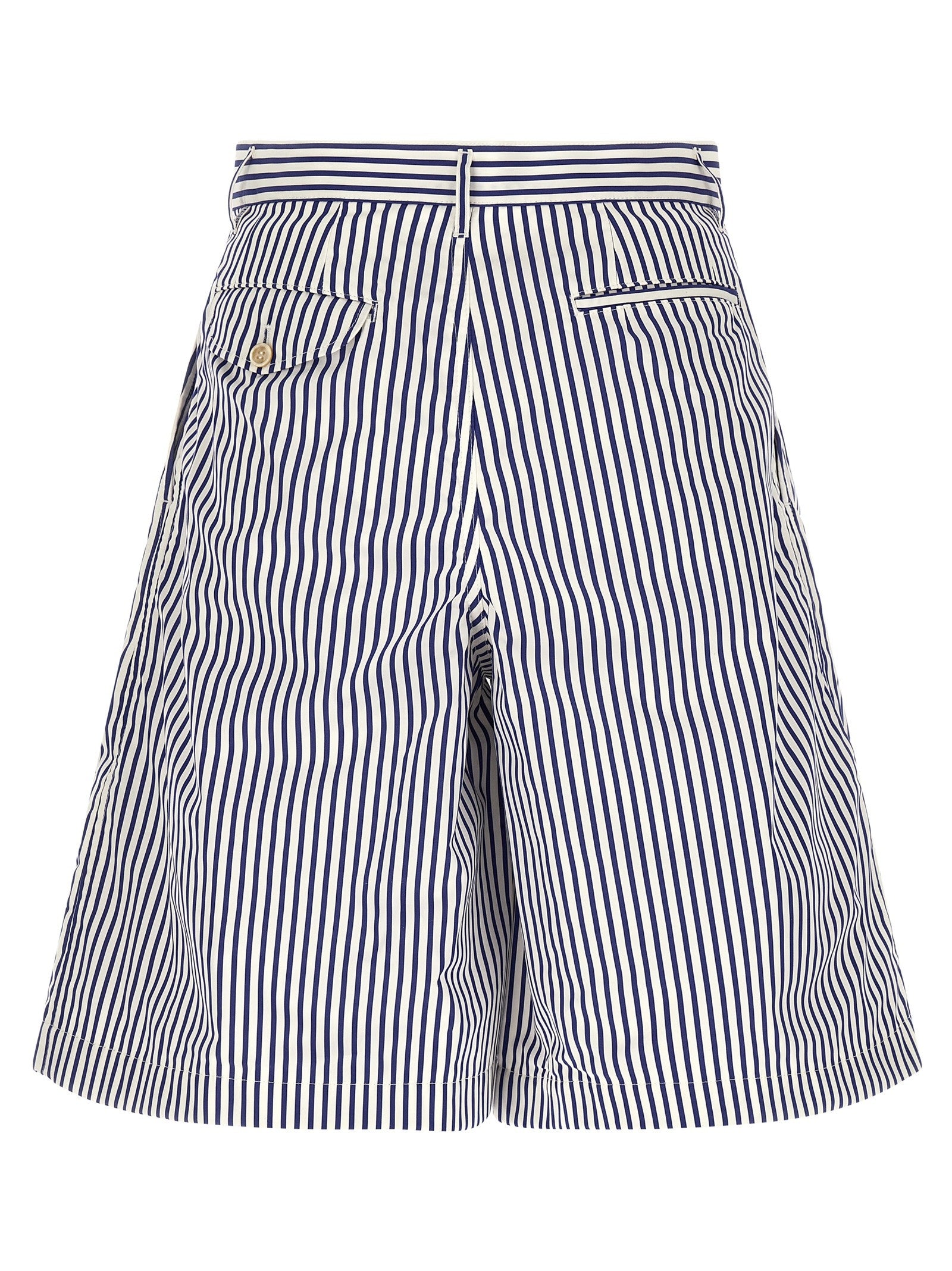 Comme Des Garcons Shirt Cotton Bermuda Shorts Blue
